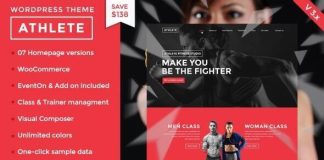 Theme WordPress Athlete Fitness Gym et Sport