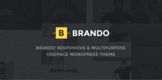 Theme WordPress Brando responsive et polyvalent en une page