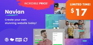 Theme WordPress Navian polyvalent et responsive multi usage