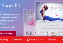 Theme WordPress Yoga Fit Sports Fitness
