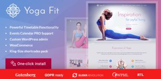 Theme WordPress Yoga Fit Sports Fitness