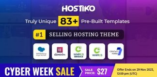 Theme dhebergement Hostiko WordPress WHMCS