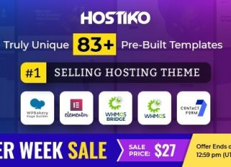 Theme dhebergement Hostiko WordPress WHMCS