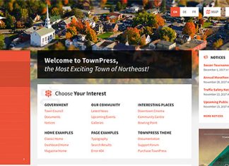 TownPress Theme WordPress pour les municipalites et les gouvernements
