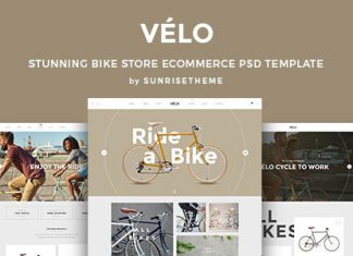 Velo Magnifique modele PSD de boutique en ligne de