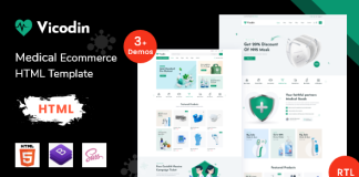 Vicodin Modele de boutique eCommerce de sante et de