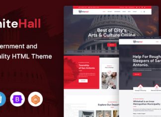 White Hall Modele HTML municipal et gouvernemental