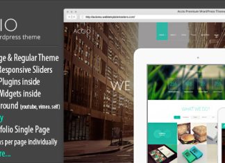 Accio Theme WordPress reactif dagence en une page avec