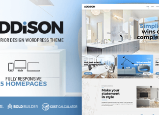 Addison Theme WordPress darchitecture et de design dinterieur