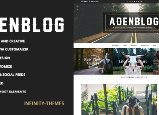 Aden Un theme de blog WordPress