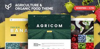 Agricom Theme WordPress pour lagriculture et lalimentation biologique