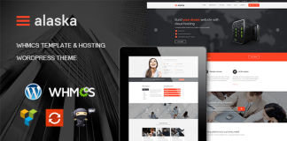 Alaska Theme WHMCS hebergement WordPress