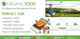 Alimentation biologique Theme WordPress reactif