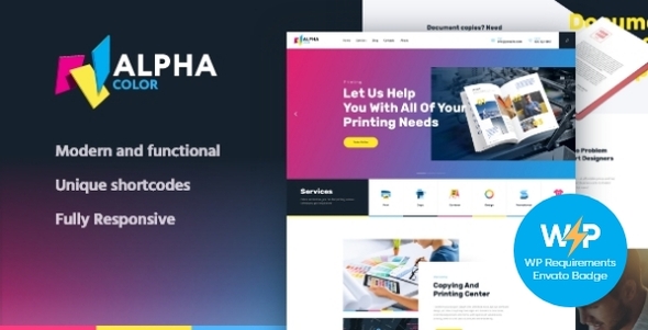 AlphaColor Agence de design de type theme WordPress
