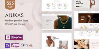 Alukas Theme WordPress pour magasin de bijoux moderne