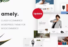 Amely Theme WordPress pour WooCommerce pour une boutique de
