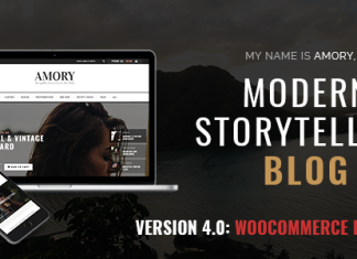 Amory Un theme de blog WordPress reactif