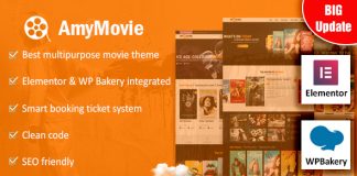 AmyMovie Theme WordPress pour films et cinema