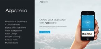 Appsperia Page de presentation de lapplication