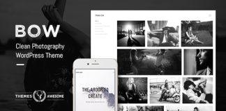 Arc Theme propre de portfolio de photographie