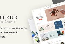 Auteur Theme WordPress pour auteurs et editeurs