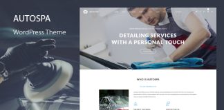 Auto Spa Theme WordPress pour lave auto