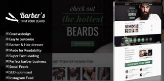 Barber Theme WordPress pour Coiffeurs et Salons de Coiffure