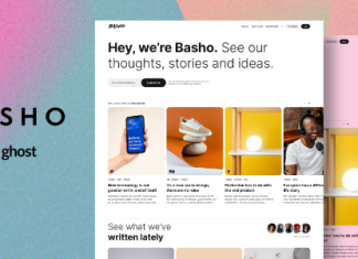 Basho Theme polyvalent pour blog Ghost