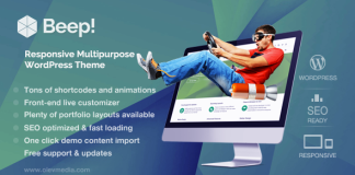 Beep Theme Wordpress polyvalent et reactif