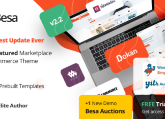 Besa Theme de marche Elementor WooCommerce