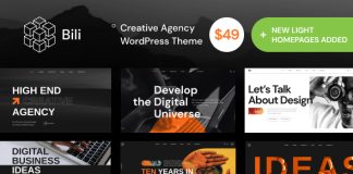Bili Theme WordPress pour agence creative