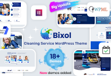Bixol Theme WordPress pour services de nettoyage