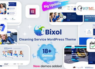 Bixol Theme WordPress pour services de nettoyage