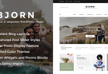 Bjorn – Thème de blog personnel WordPress réactif Bjorn Theme de blog personnel WordPress reactif