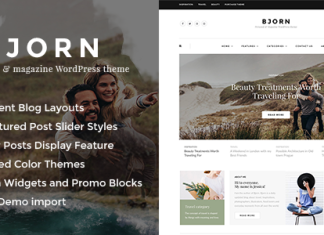 Bjorn – Thème de blog personnel WordPress réactif Bjorn Theme de blog personnel WordPress reactif