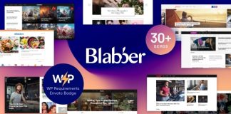 Blabber Theme WordPress All in One Elementor pour blog et magazine