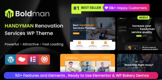 Boldman Theme WordPress de services de renovation Handyman