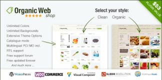Boutique en ligne bio Le theme eco WooCommerce