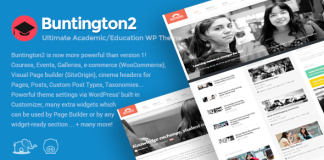 Buntington Theme WordPress pour leducation