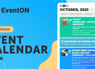 Calendrier devenements virtuels EventON Extension WordPress
