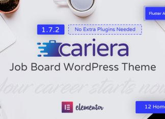 Cariera Theme WordPress de tableau de bord demplois