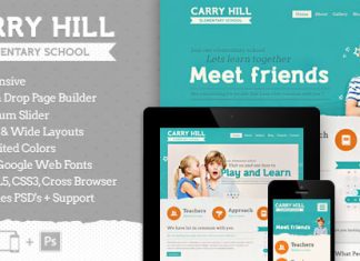 Carry Hill School Theme Wordpress pour leducation