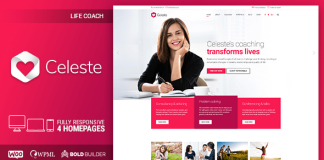 Celeste Theme WordPress pour Coach de vie et Therapeute