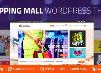 Centre Commercial Theme WordPress de divertissement et de commerce