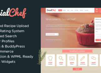 Chef social Theme WordPress de recettes sociales