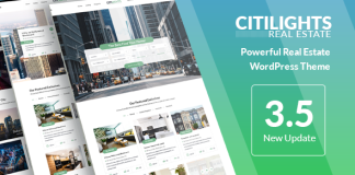 CitiLights Theme WordPress pour limmobilier