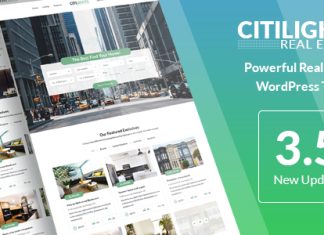CitiLights Theme WordPress pour limmobilier