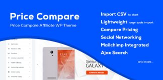 Comparateur de prix Theme WordPress de Comparaison des Couts