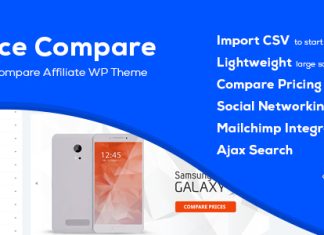 Comparateur de prix Theme WordPress de Comparaison des Couts