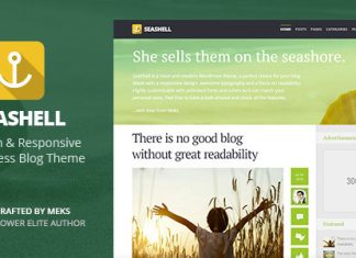 Coquillage Theme de blog WordPress moderne et reactif